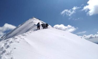 Bali Pass Trek summit view at 4950 meters in Uttarakhand Garhwal Himalaya