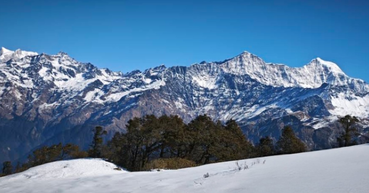 Aancha Top summit ridgeline with 360 degree Himalayan views Uttarakhand