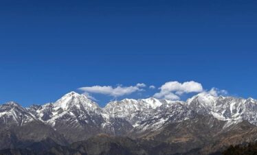 360 degree view of Trishul and Nanda Ghunti peaks from Bagji Bugyal top