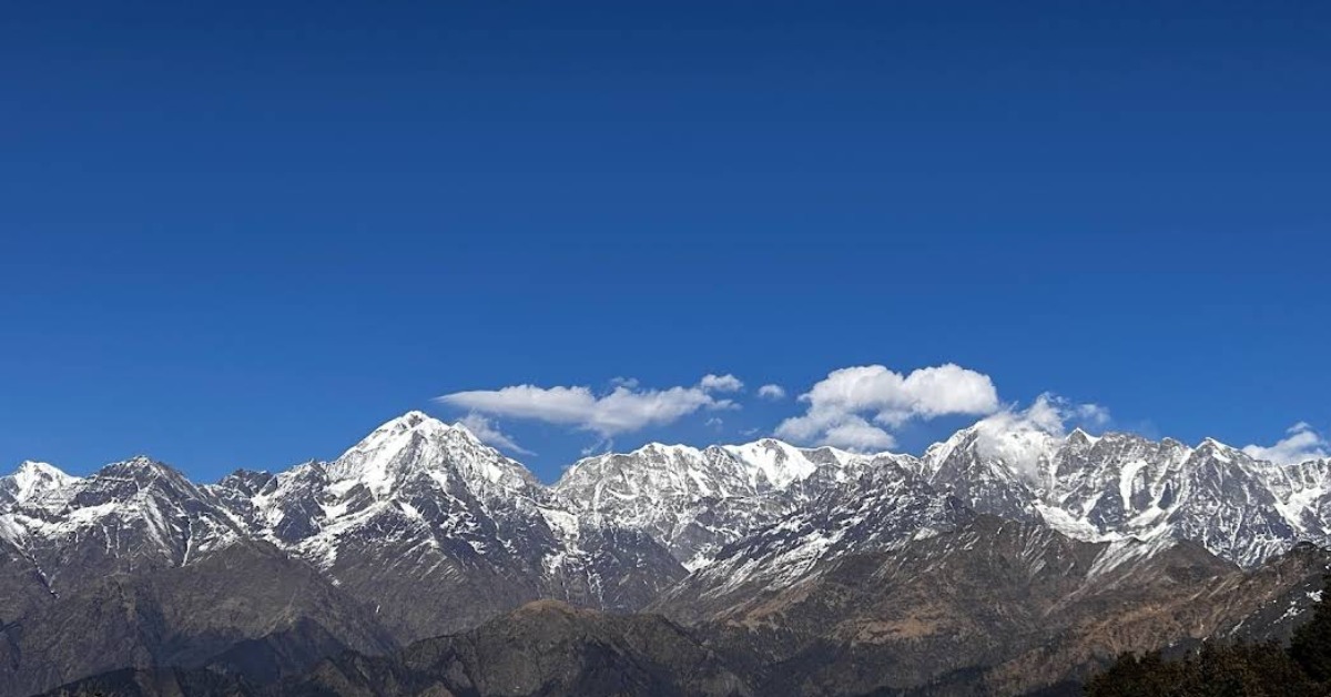 360 degree view of Trishul and Nanda Ghunti peaks from Bagji Bugyal top