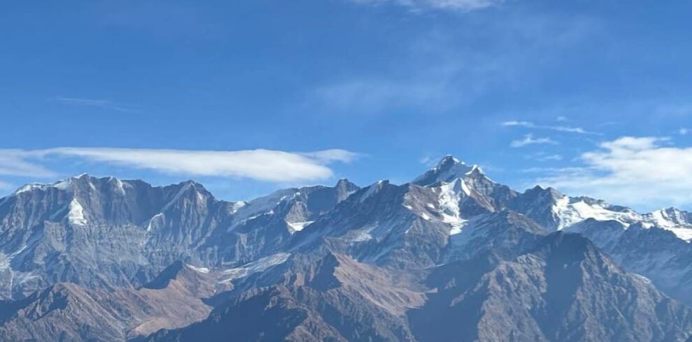 Himalayan peaks view from Kush Kalyan Trek Bandarpunch Swargarohini