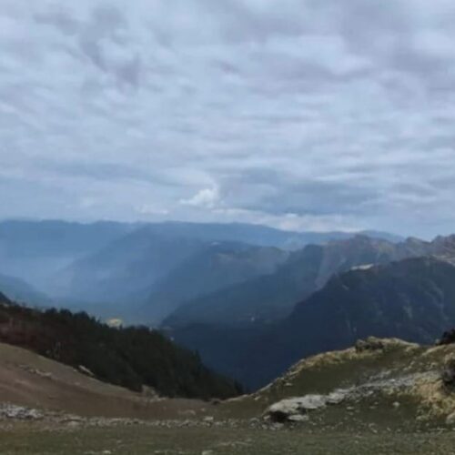 Rupin Supin Trek trail through beautiful Himalayan valleys, forests and meadows in Uttarakhand